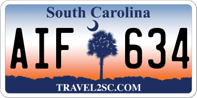 SC license plate AIF634