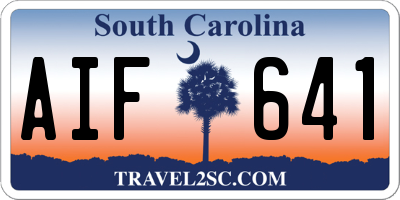 SC license plate AIF641