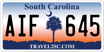 SC license plate AIF645