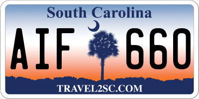 SC license plate AIF660