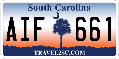 SC license plate AIF661