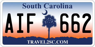 SC license plate AIF662