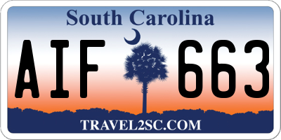 SC license plate AIF663