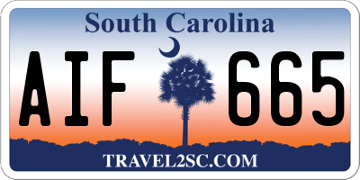 SC license plate AIF665