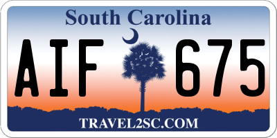 SC license plate AIF675
