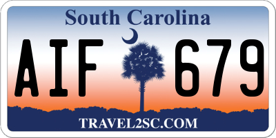 SC license plate AIF679