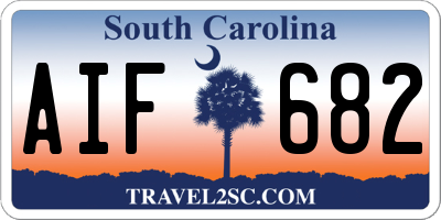 SC license plate AIF682