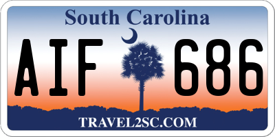 SC license plate AIF686