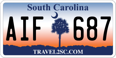 SC license plate AIF687