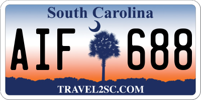 SC license plate AIF688