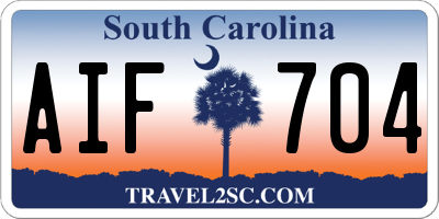 SC license plate AIF704