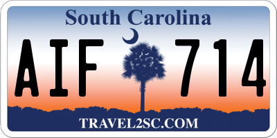 SC license plate AIF714