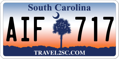 SC license plate AIF717