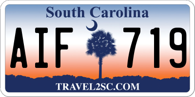 SC license plate AIF719