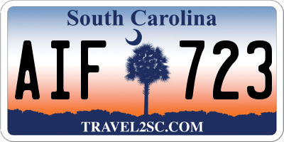 SC license plate AIF723