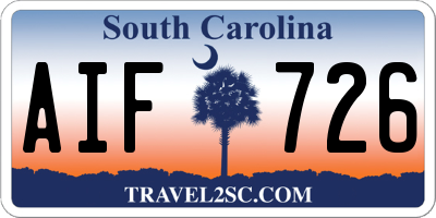 SC license plate AIF726
