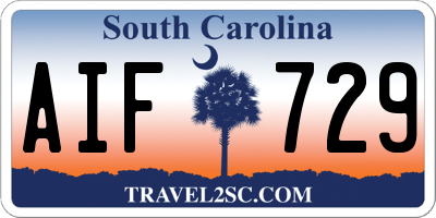 SC license plate AIF729