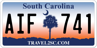 SC license plate AIF741
