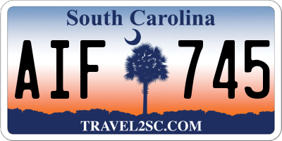 SC license plate AIF745