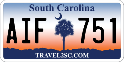 SC license plate AIF751