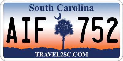 SC license plate AIF752