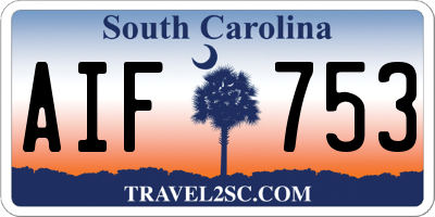 SC license plate AIF753