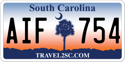 SC license plate AIF754