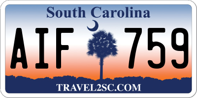 SC license plate AIF759