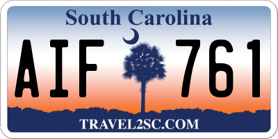 SC license plate AIF761