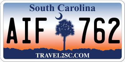 SC license plate AIF762