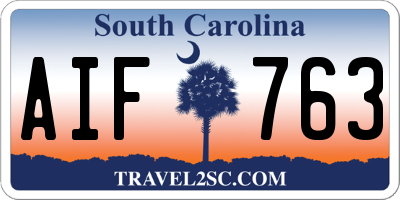 SC license plate AIF763