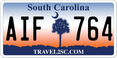 SC license plate AIF764