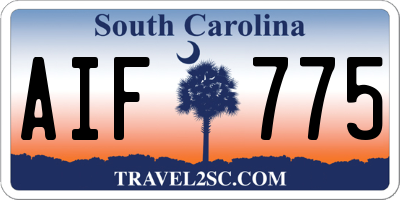 SC license plate AIF775