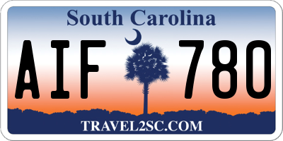 SC license plate AIF780