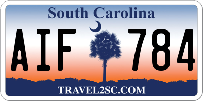 SC license plate AIF784