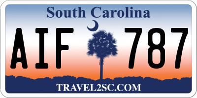 SC license plate AIF787