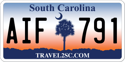 SC license plate AIF791