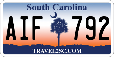 SC license plate AIF792