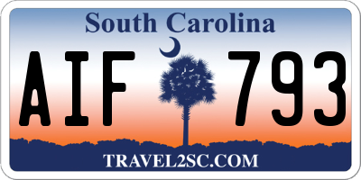 SC license plate AIF793