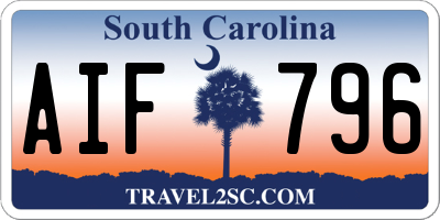 SC license plate AIF796