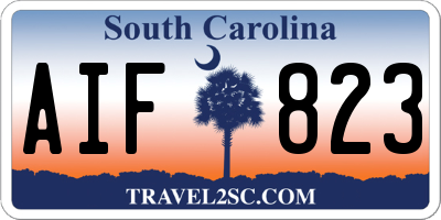 SC license plate AIF823