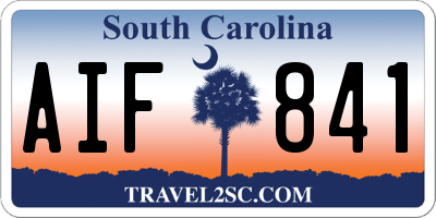 SC license plate AIF841