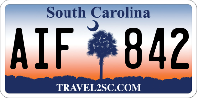 SC license plate AIF842