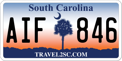 SC license plate AIF846