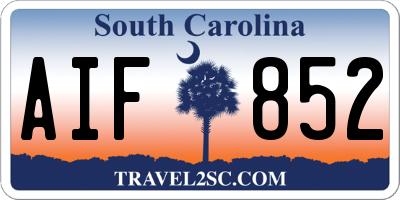 SC license plate AIF852
