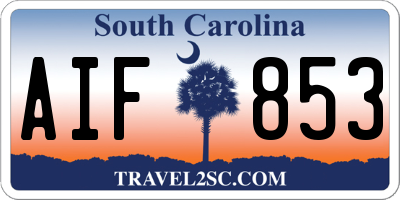 SC license plate AIF853