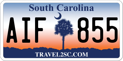 SC license plate AIF855