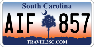 SC license plate AIF857