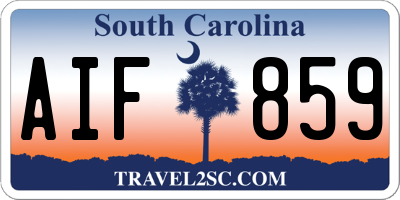 SC license plate AIF859