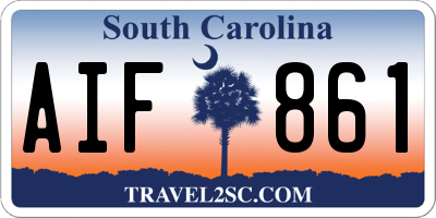 SC license plate AIF861